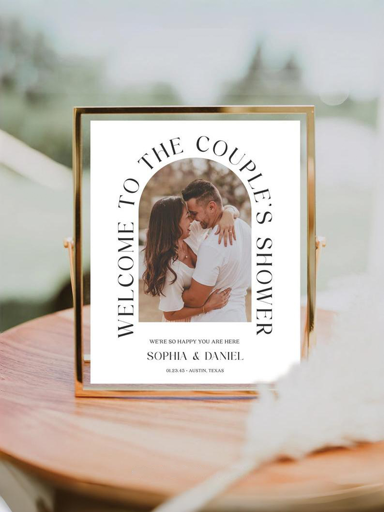 Couples Welcome Party Archway Photo Sign